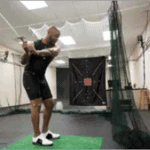 Golfer swings in lab